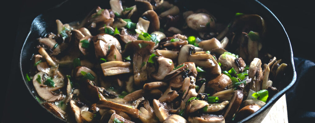 Adding mushrooms to meat