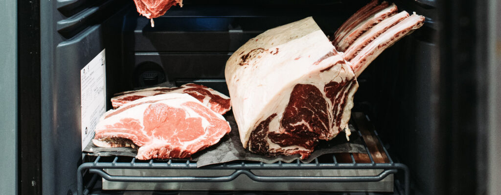 Meat in the refrigerator