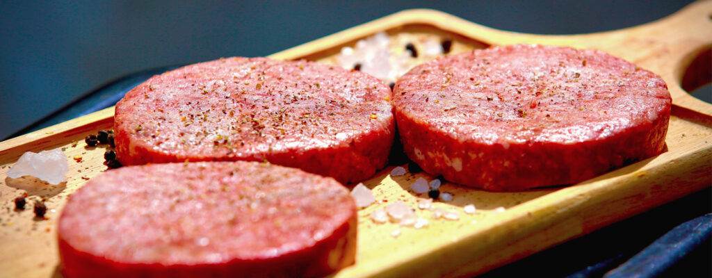Preparing burger patties