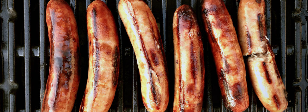Sausages on the griddle