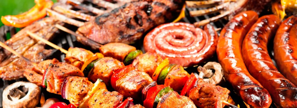 Meat on the barbecue